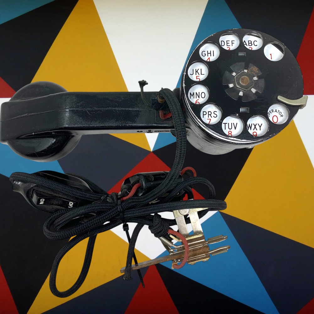 Vintage Black Western Electric Lineman Handset Rotary Dial Bell Telephone Prop